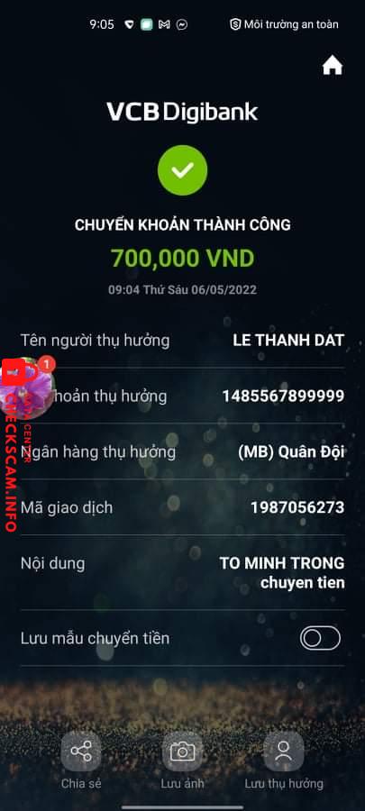 Доказательства против Le thanh dat