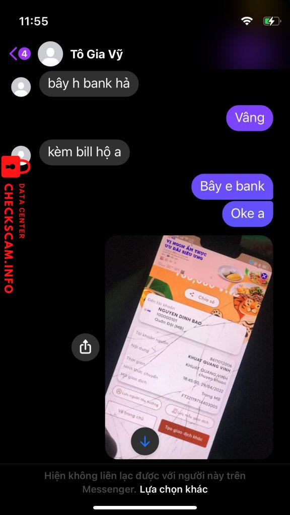 Preuves contre Tô Gia Vỹ Cặc