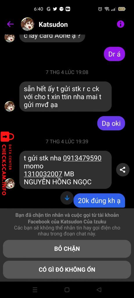 Доказательства против NGUYEN HONG NGOC