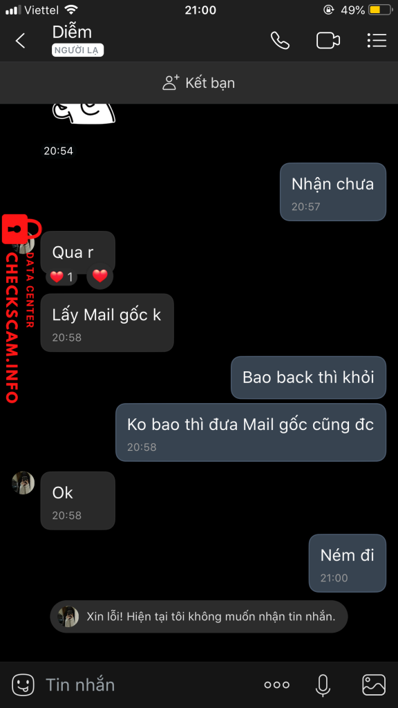 Bukti melawan Tăng Thị Diễm