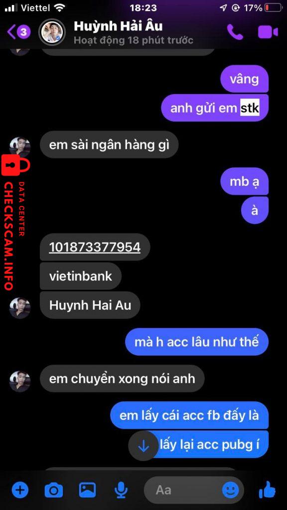 Αποδεικτικά στοιχεία κατά HUYNH HAI AU