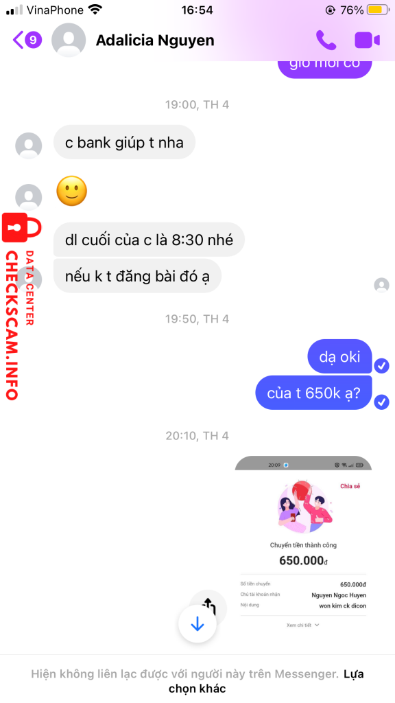 Αποδεικτικά στοιχεία κατά Nguyen Ngoc Huyen