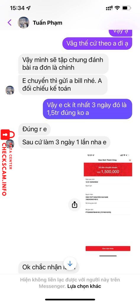 Bằng chứng chống lại NGUYEN HAI NAM