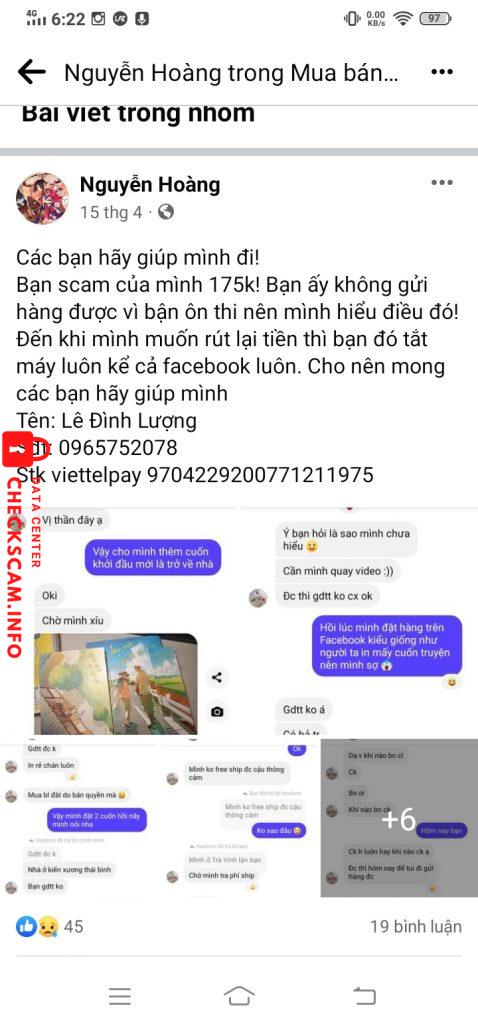 Bằng chứng chống lại Lê Đình Lương