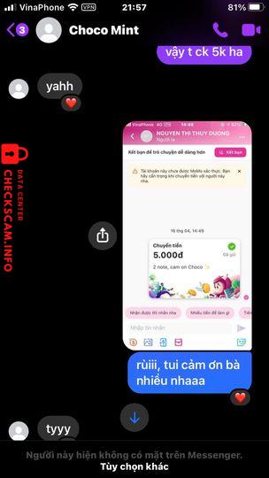 Preuves contre NGUYEN THI THUY DUONG