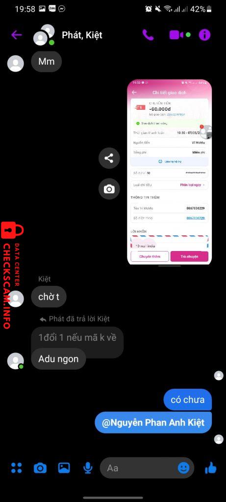 Preuves contre Dương Anh Kiệt