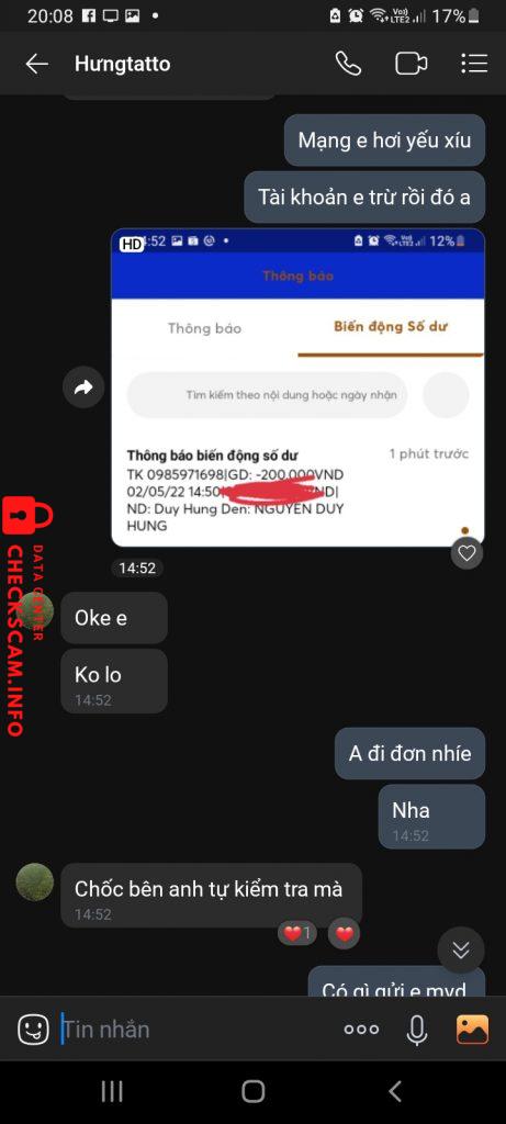 Preuves contre NGUYEN DUY HUNG