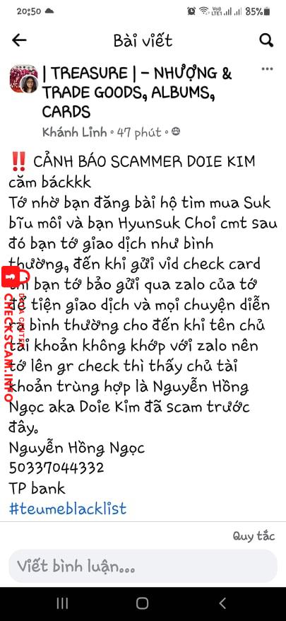 Preuves contre Nguyễn Hồng Ngọc