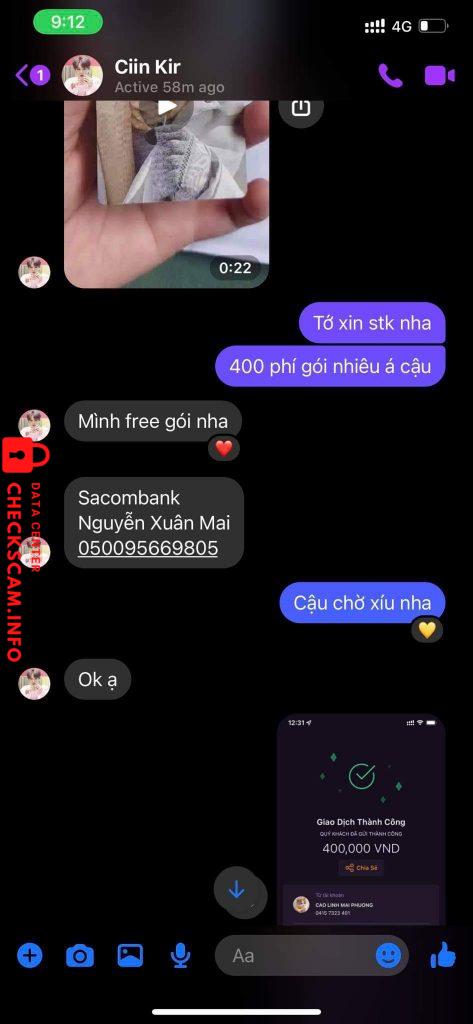 Preuves contre Nguyen Xuan Mai