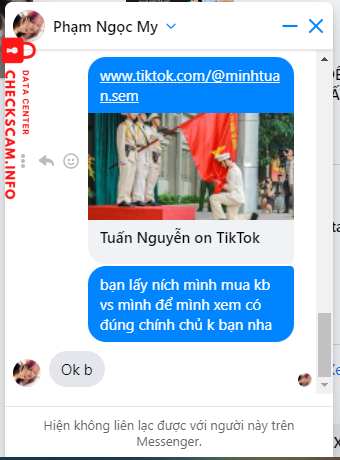 Preuves contre Phạm Thị Ngọc My