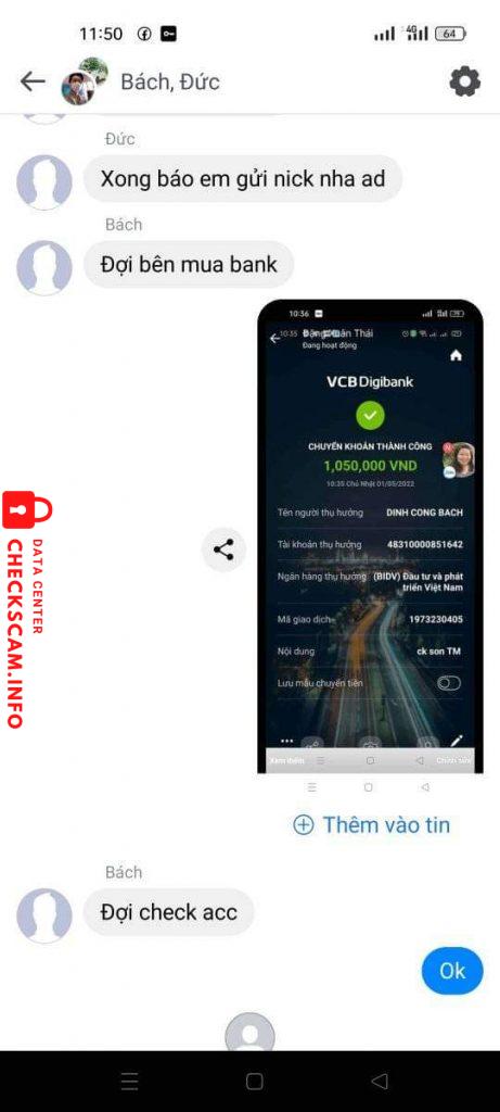 Bằng chứng chống lại ĐINH CÔNG BÁCH