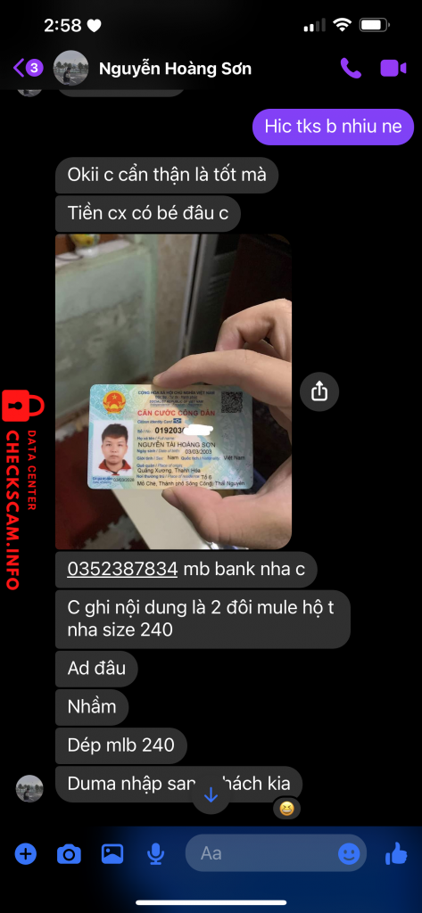 Bằng chứng chống lại Nguyễn Tài Hoàng Sơn