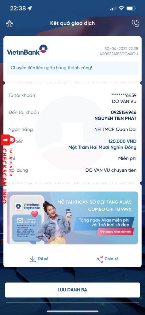 Bằng chứng chống lại NGUYEN TIEN PHAT