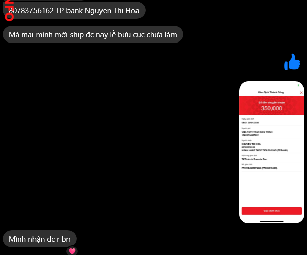 Bằng chứng chống lại Nguyen Thi Hoa