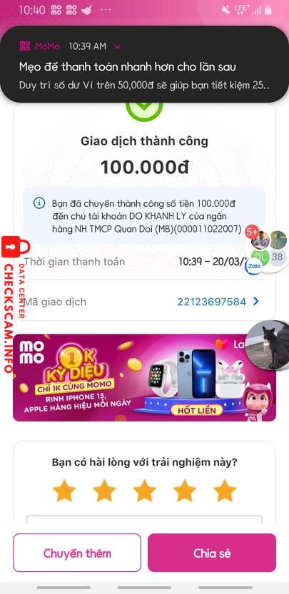 Bằng chứng chống lại Do Khanh Ly