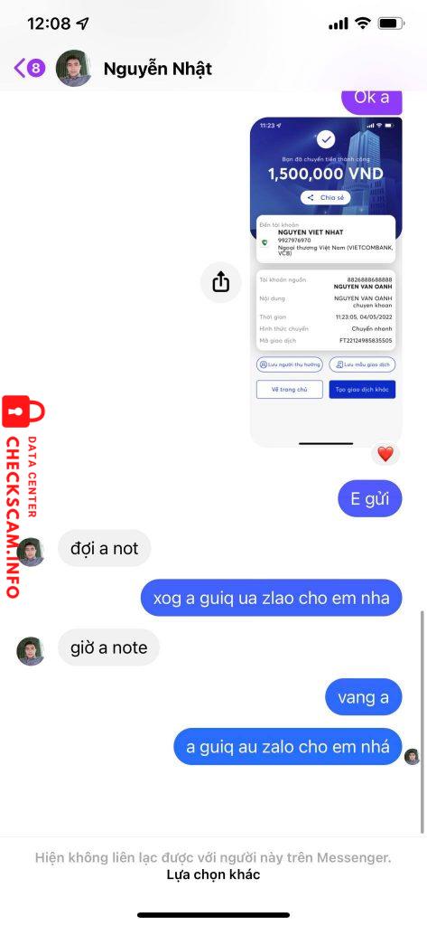 Bằng chứng chống lại Nguyen Viet Nhat