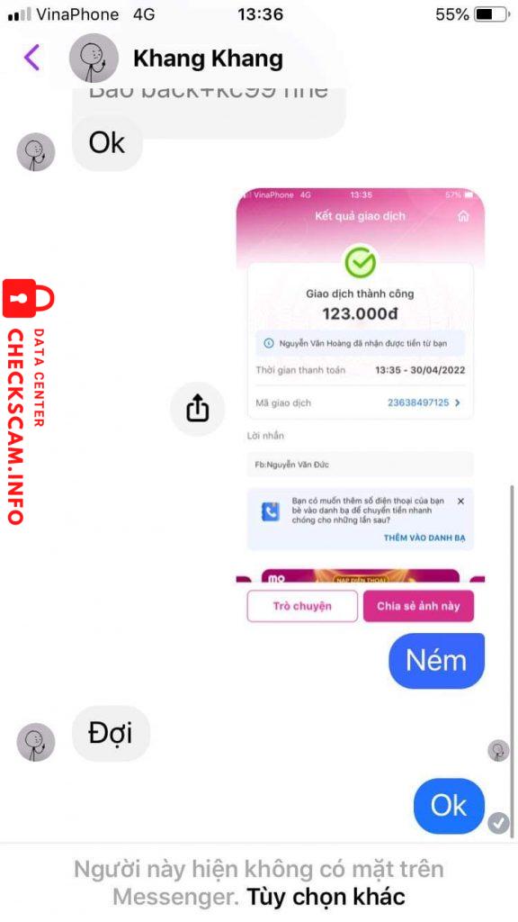 Bằng chứng chống lại Nguyễn Văn Hoàng