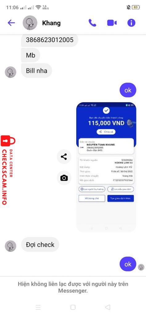 Bằng chứng chống lại Nguyen Tuan Khang