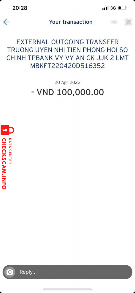 Bằng chứng chống lại Truong Uyen Nhi