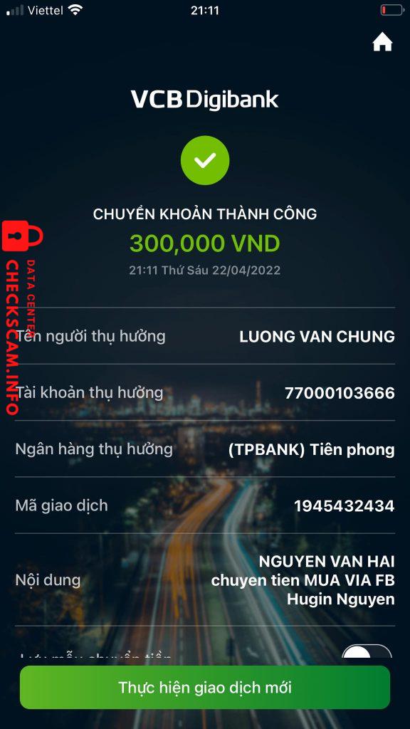 Bằng chứng chống lại Luong Van Chung