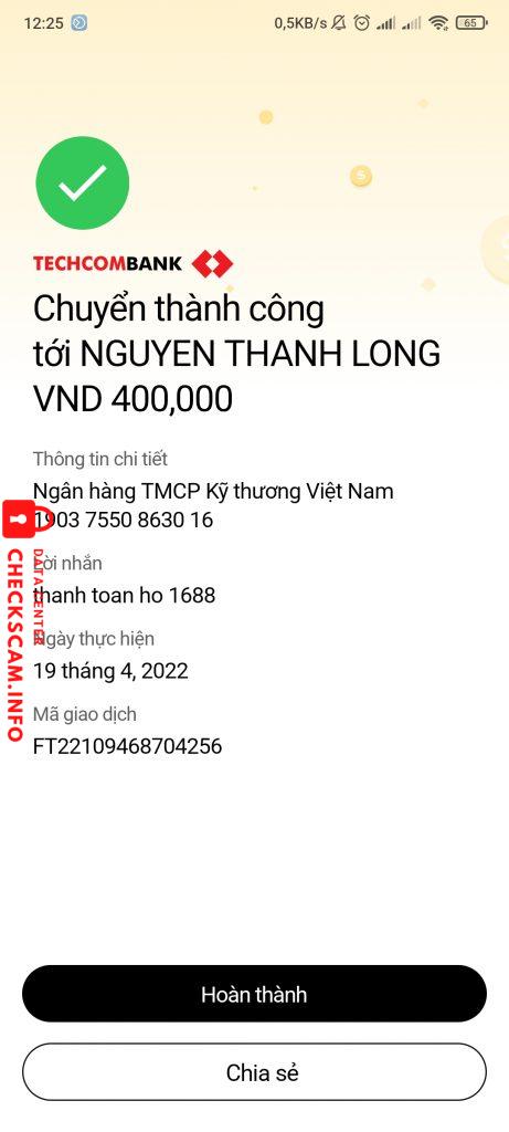 Bằng chứng chống lại Nguyen Thanh Long