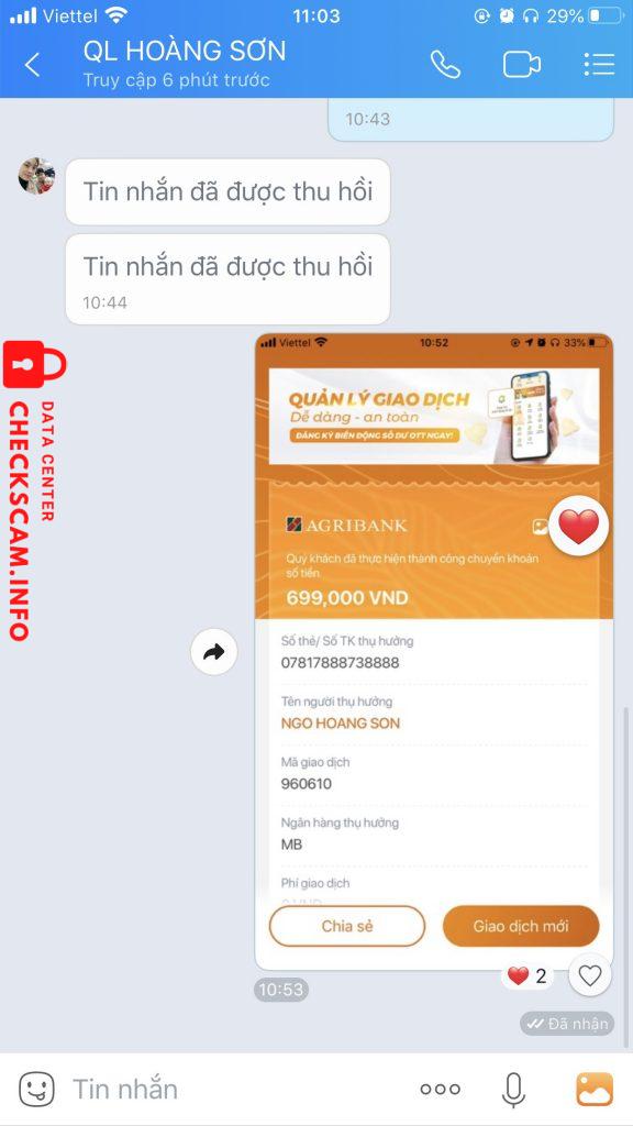 Bằng chứng chống lại Ngo hoang son