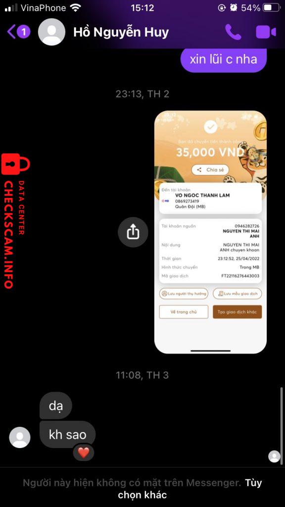 Bằng chứng chống lại võ ngọc thanh lam