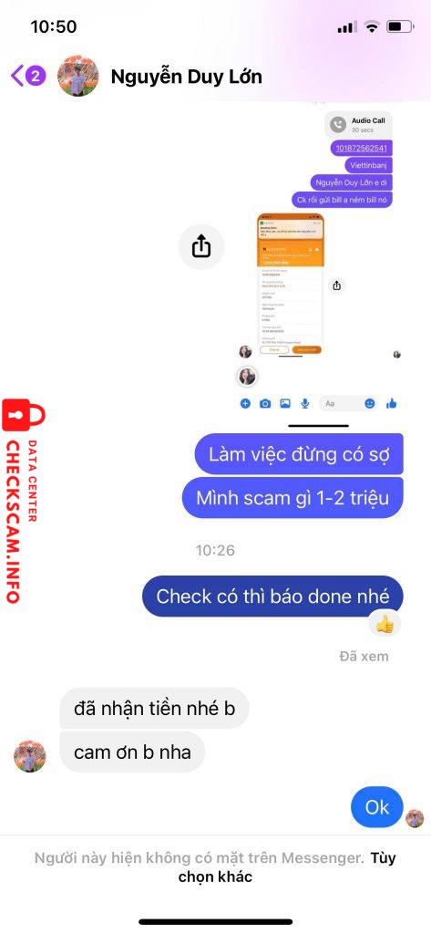 Bằng chứng chống lại nguyen duy lớn