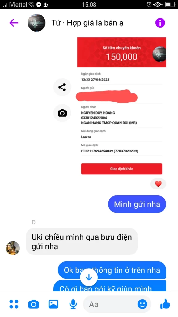 Bằng chứng chống lại Nguyen Duy Hoang