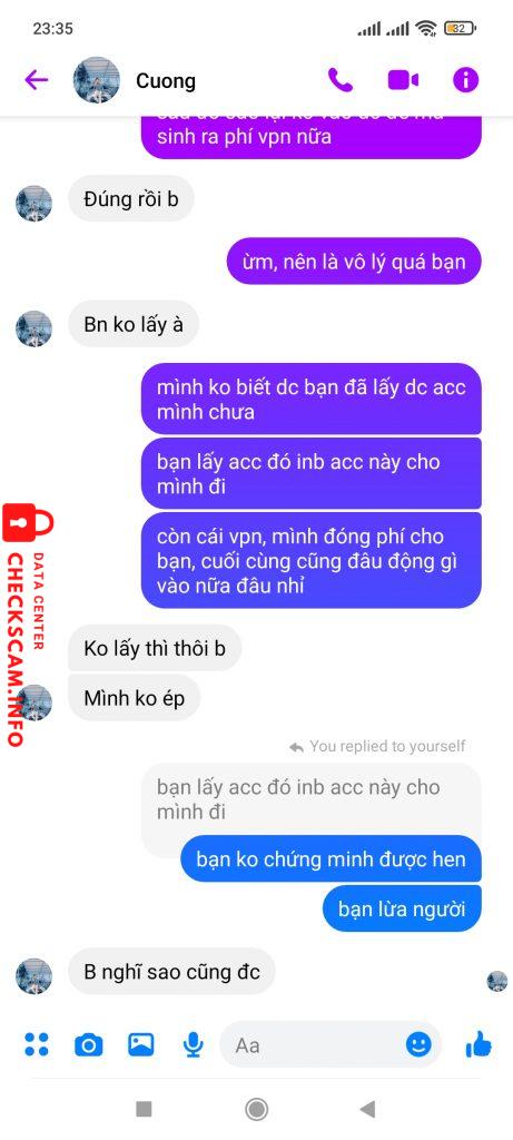 Bằng chứng chống lại LE CUONG QUOC