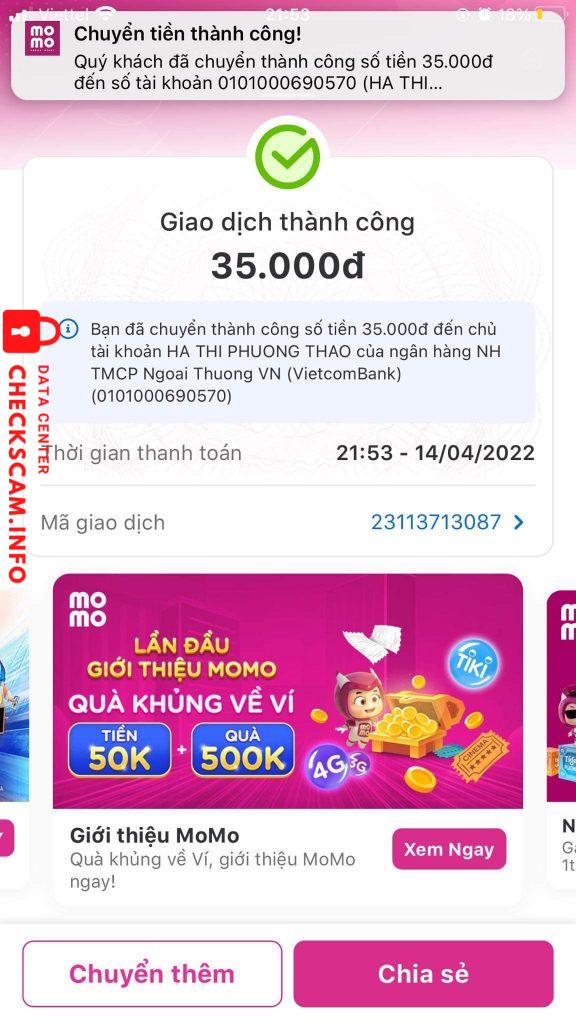 Bằng chứng chống lại Hà Thị Phương Thảo