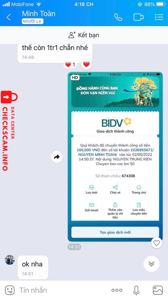 Bằng chứng chống lại Nguyễn Minh Toàn