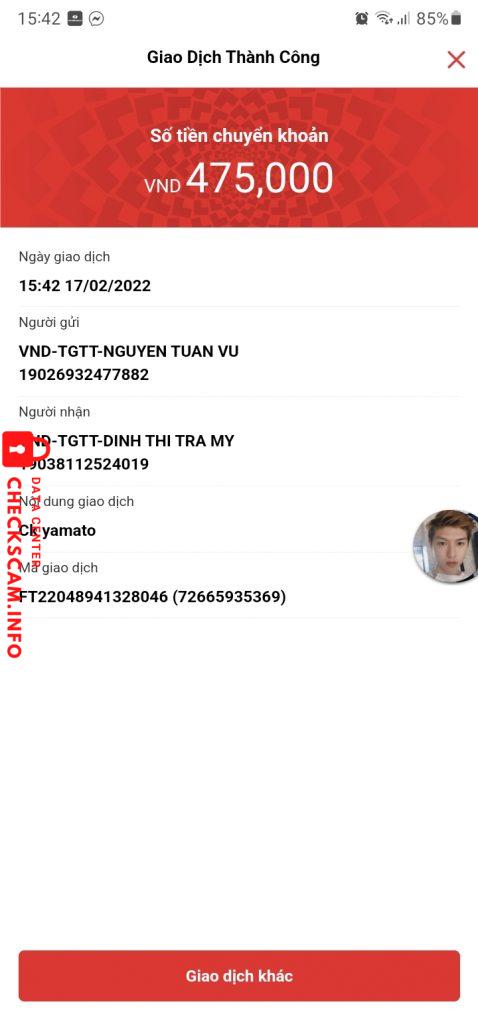 Bằng chứng chống lại Dinh thi tra my