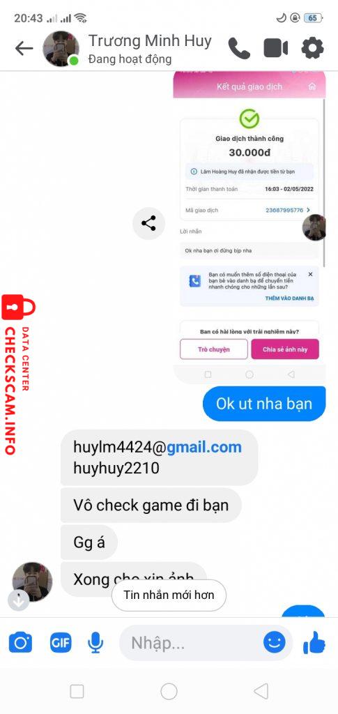 Bằng chứng chống lại Lâm Hoàng Huy