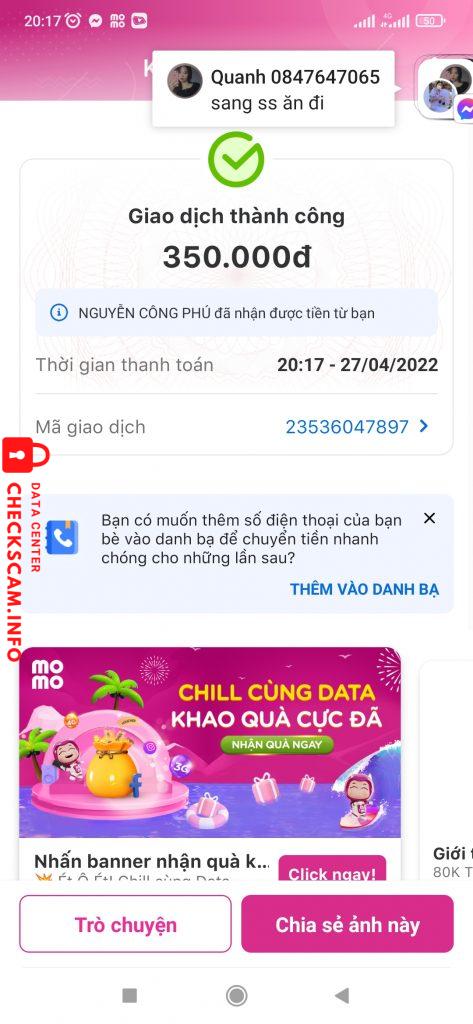 Bằng chứng chống lại Nguyen Cong Phu