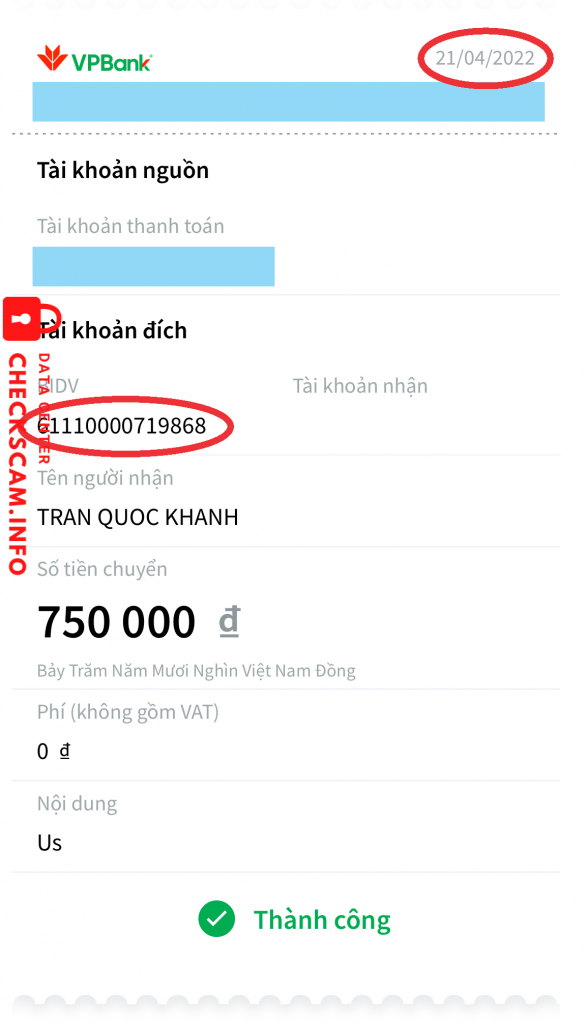 Bằng chứng chống lại Tran quoc khanh