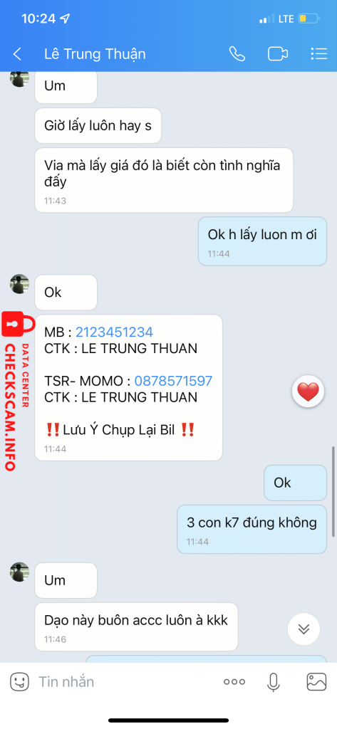 Bằng chứng chống lại Lê Trung Thuận