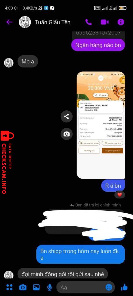 Bằng chứng chống lại Nguyễn Trung Tuấn