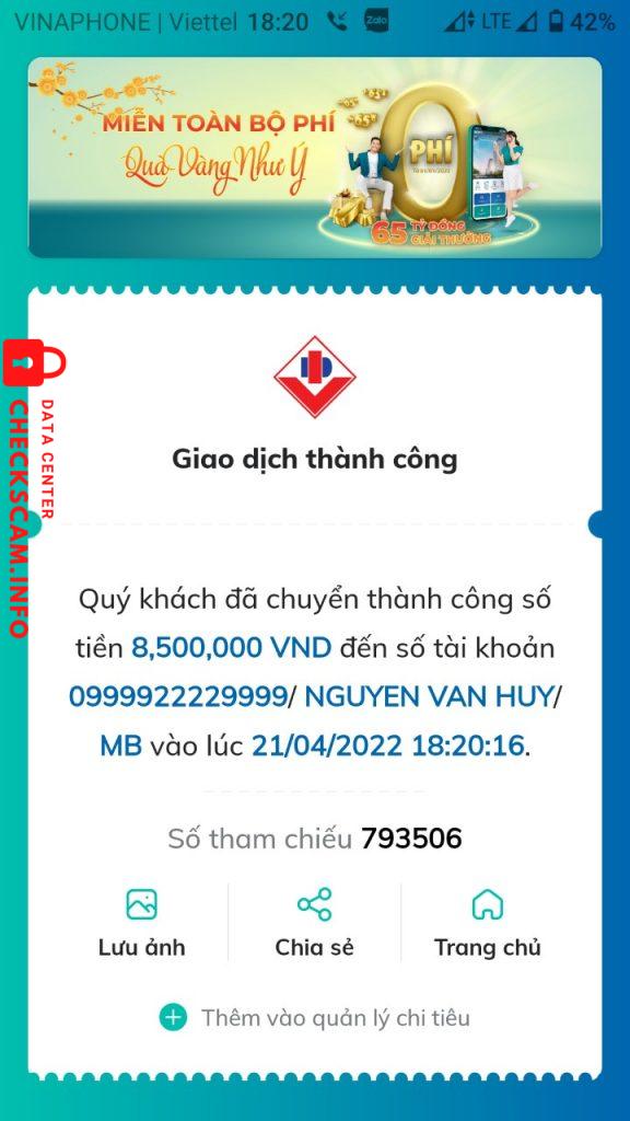Bằng chứng chống lại Nguyễn Văn Huy