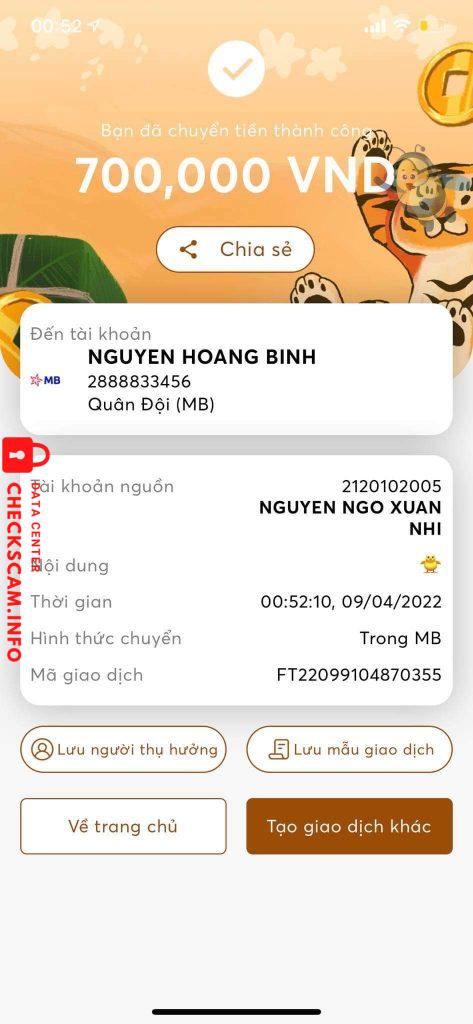 Bằng chứng chống lại Nguyễn Hoàng Bình