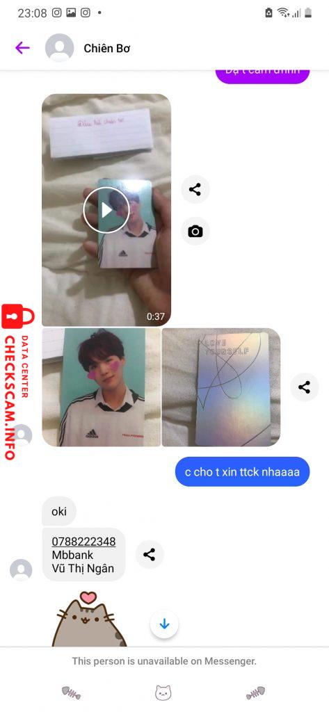 Bằng chứng chống lại Vũ Thị Ngân