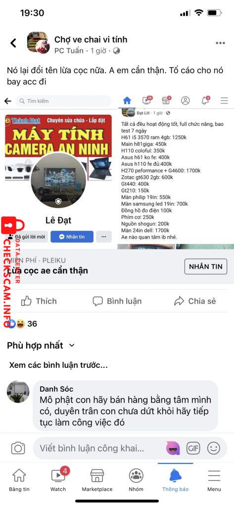 Bằng chứng chống lại LE THANH ĐAT