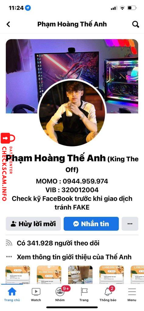 Bằng chứng chống lại Phạm Hoàng Thế Anh