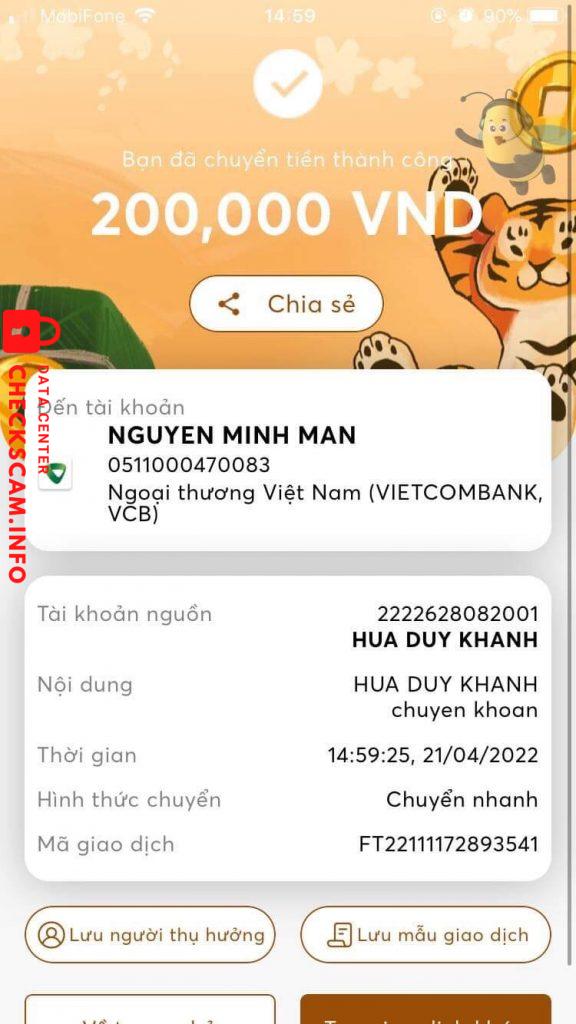 Bằng chứng chống lại NGUYỄN MINH MẪN