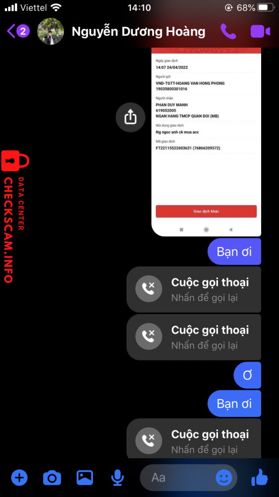 Bằng chứng chống lại Nguyễn Dương Hoàng