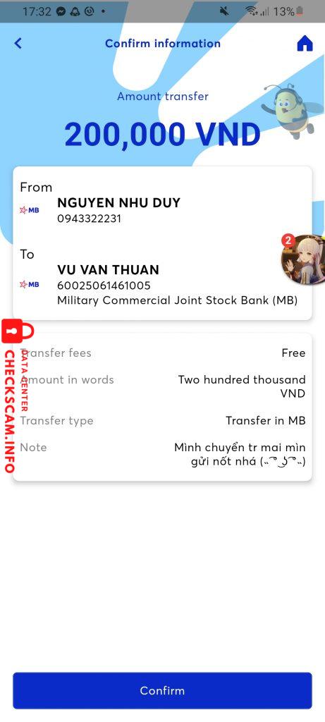 Bằng chứng chống lại Vũ Văn Tuấn