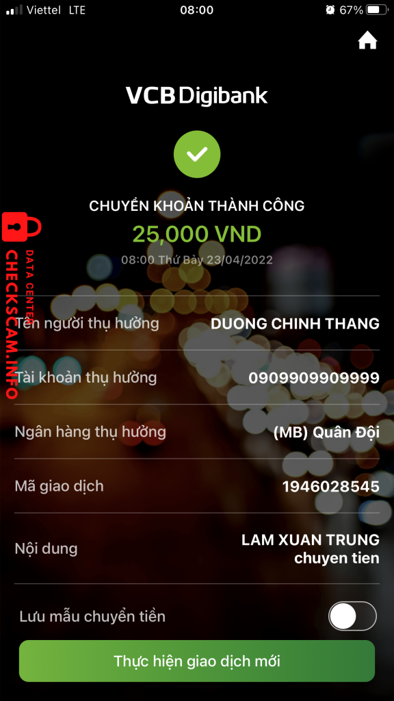 Bằng chứng chống lại DUONG CHI THANG
