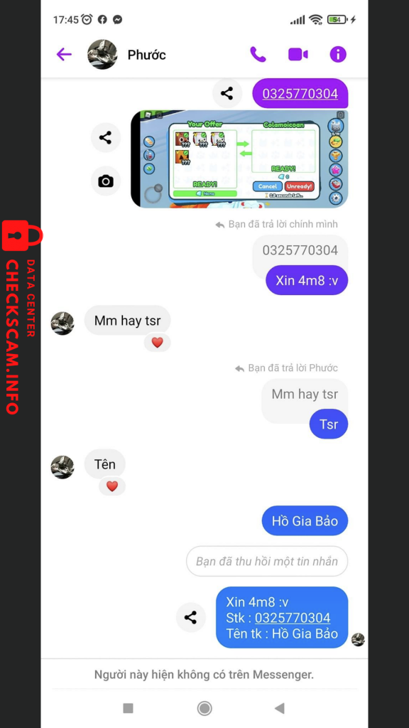 Bằng chứng chống lại Hoàng Phước