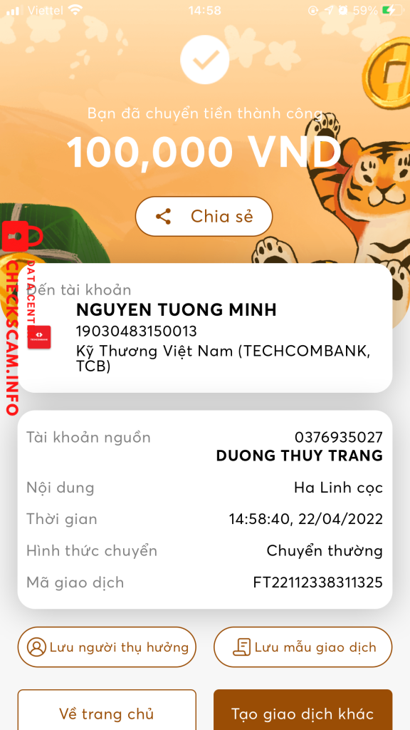Bằng chứng chống lại Nguyen tuong minh