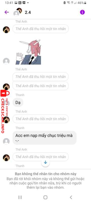 Bằng chứng chống lại Phạm Hoàng Thế Anh